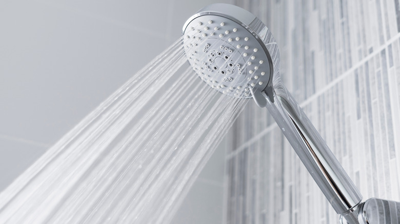 shower with water flowing