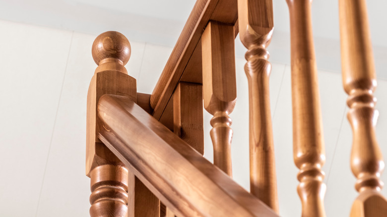 wood banister