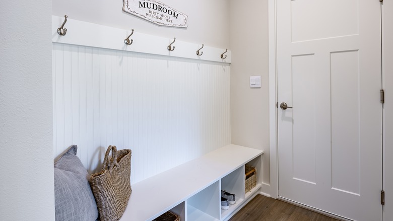 modern mudroom interior