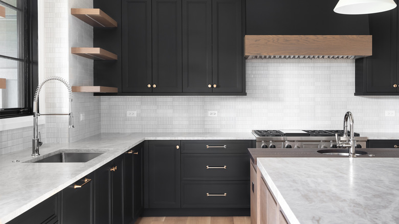 Kitchen with granite countertop