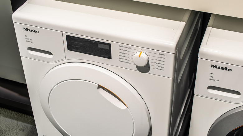 White Miele front-loading washing machine