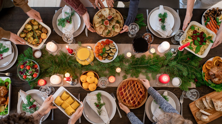 Set holiday table