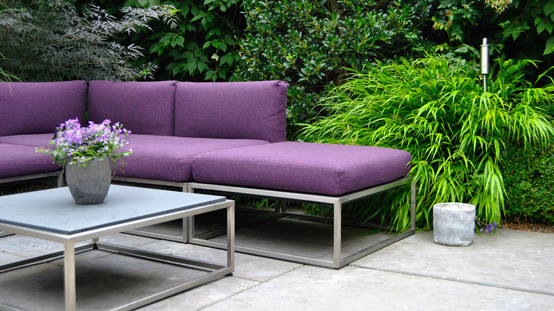 purple outdoor sectional