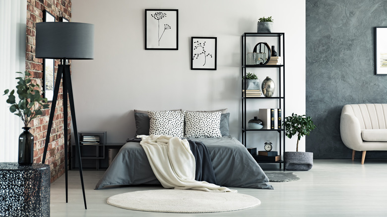 Large bedroom with couch