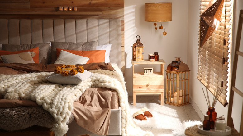 Bedroom with warm tones