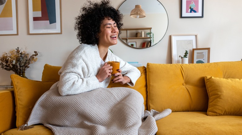 woman in living room