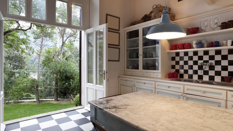 Garden doors kitchen
