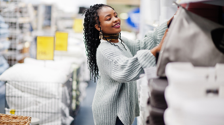 woman shopping for furniture