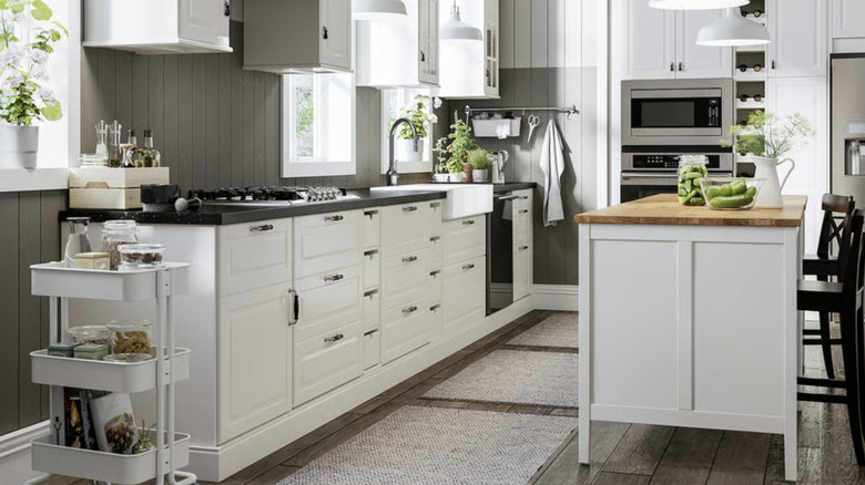 BODBYN IKEA kitchen with shaker style cabinet doors