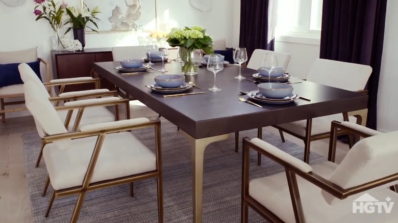 White dining chairs
