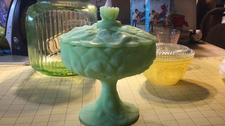 An opaque custard glass