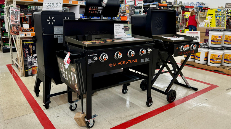 Blackstone griddles for sale in a store