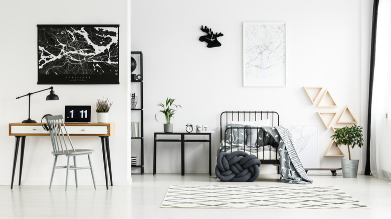 desk in a bedroom