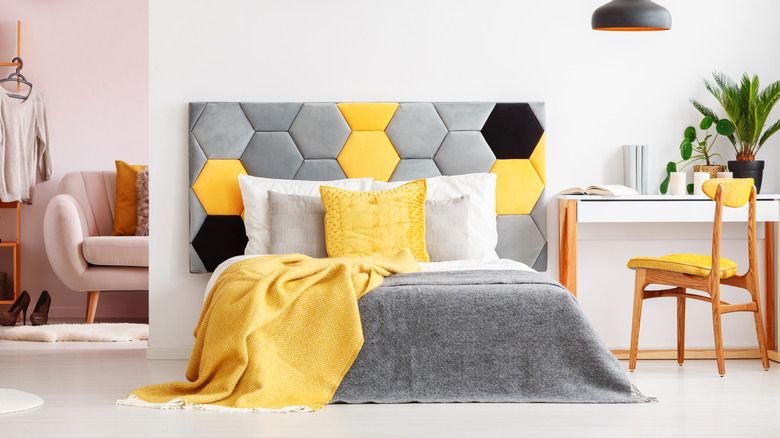 shape-filled bed headboard