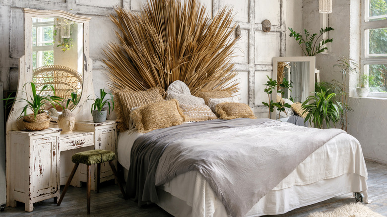 aged dresser in bedroom