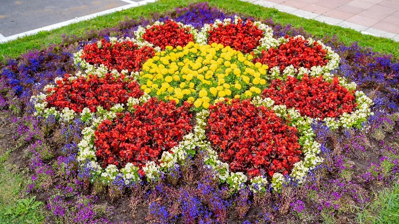 Flower shaped flower garden