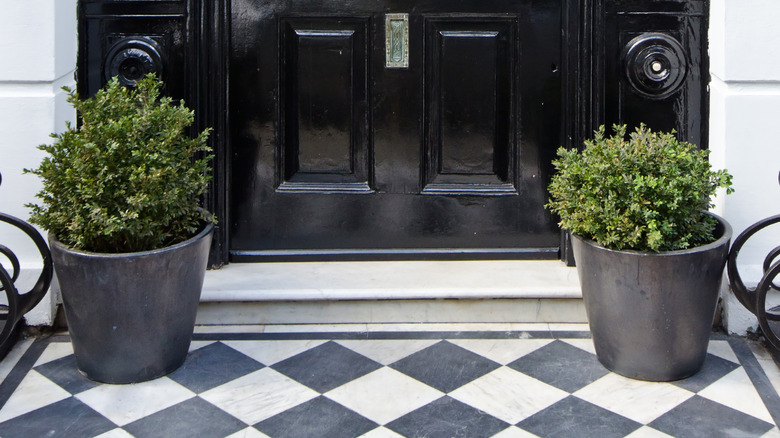 black and white flooring