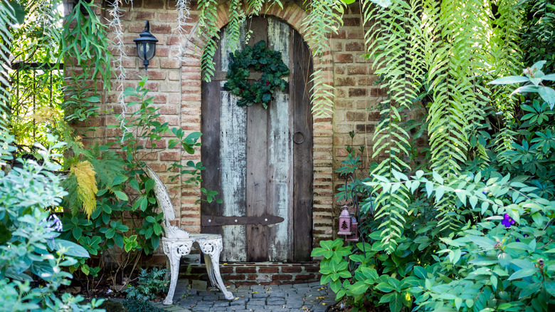 beautiful lush porch
