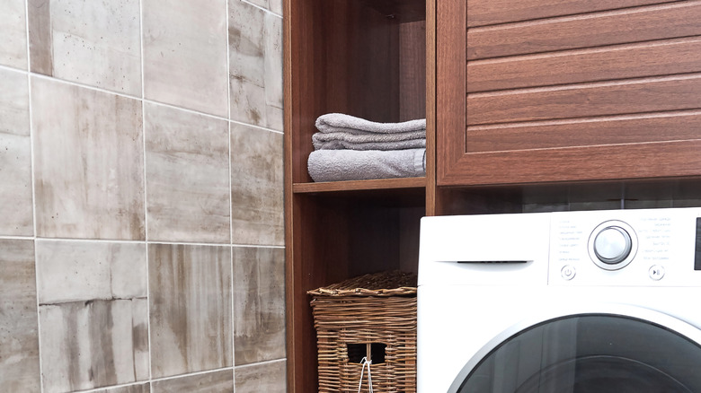 scandinavian style laundry room