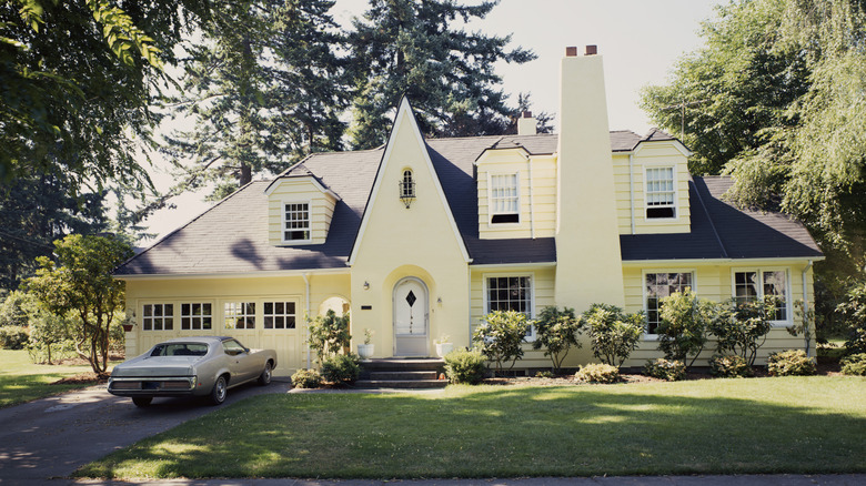 The front exterior of a 1960s home