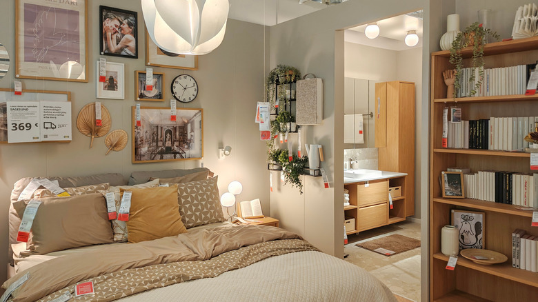 An IKEA bedroom showroom