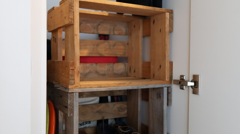 Wooden crates for storage
