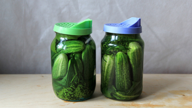 two jars with ventilation lids