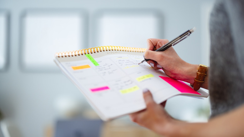 Person scheduling cleaning
