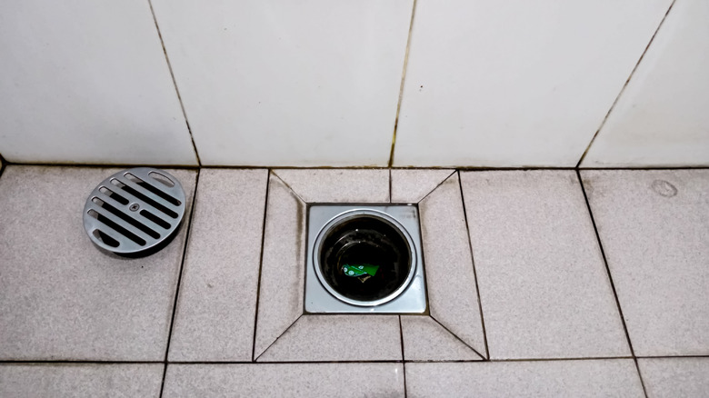 Open shower drain