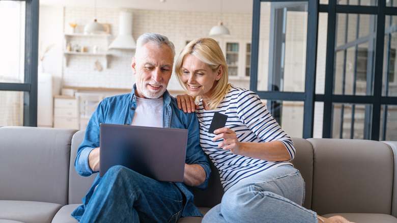 couple looking at computer