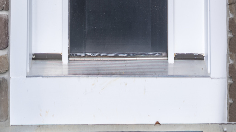 fiberglass front door up close