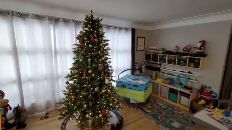 Costco Christmas tree in a living room