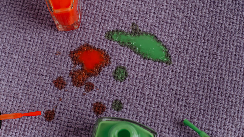 nail polish carpet spill