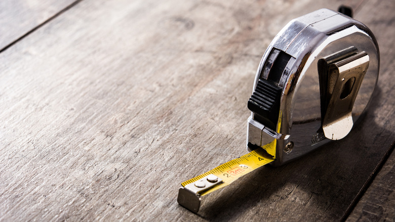 Close up of measuring tape