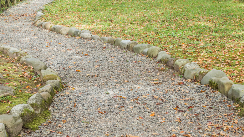 gravel path edged in stones