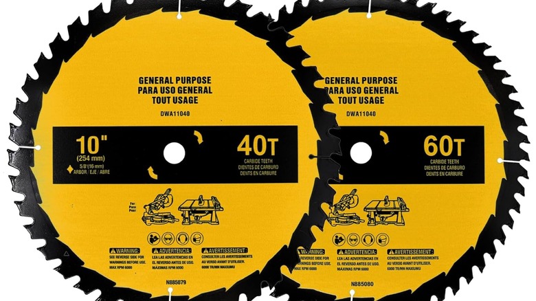 The OEM Home 2-Pack 10in 40T/60T Table Saw Blades