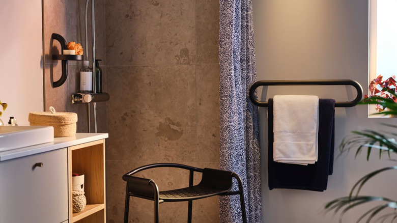 Accessible IKEA bathroom products set up in contemporary space