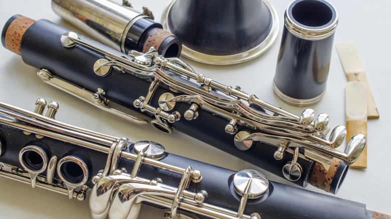 clarinet taken apart