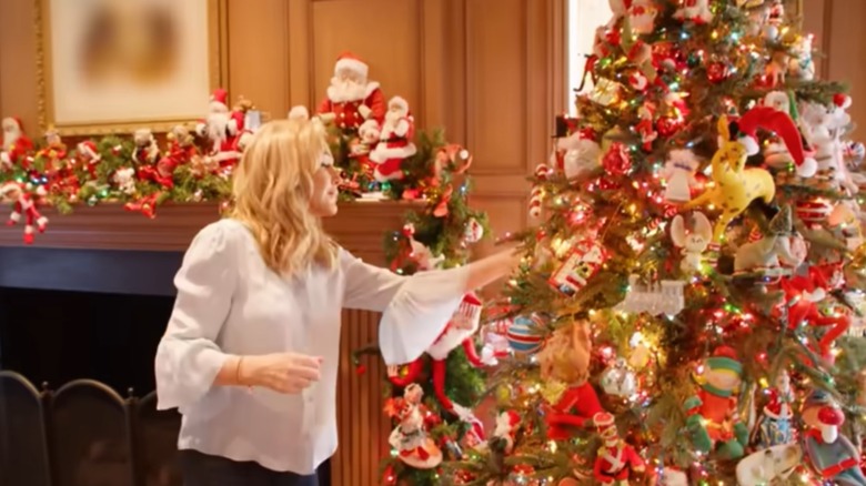 Kathy Hilton with her tree