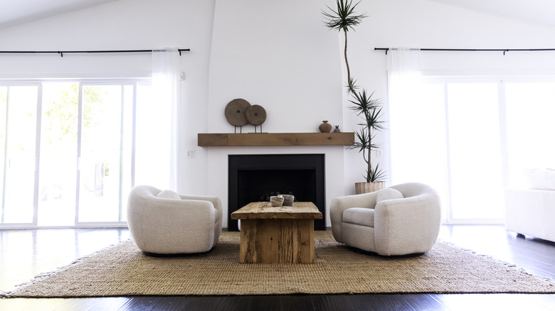White paint on living room walls