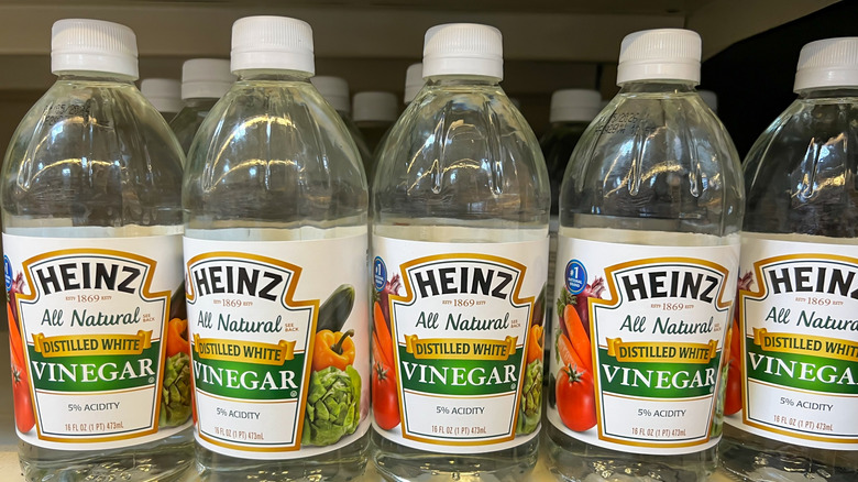 Heinz white vinegar on store shelf