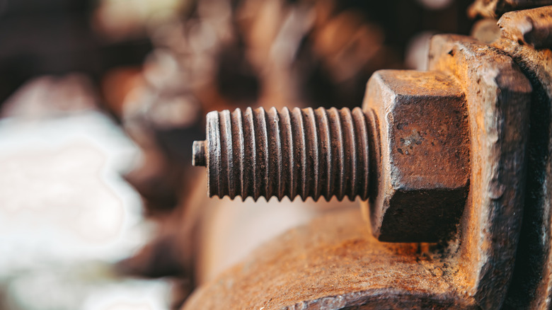 close up image of a rusted bolt