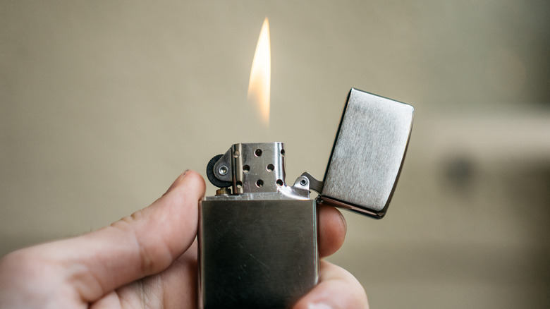 Flame from a lighter