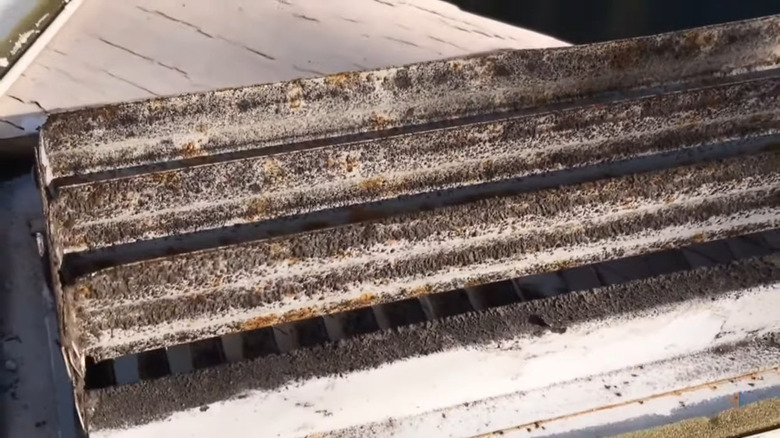 View of a mold-covered vent in a home