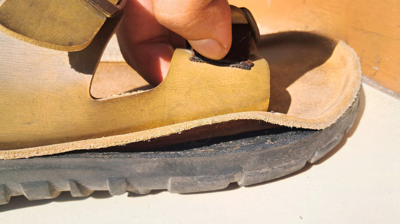 A broken pair of sandals