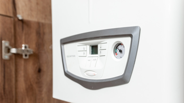 Display panel on a water heater