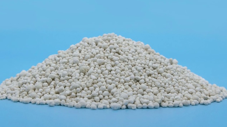 pile of CMA on a blue background