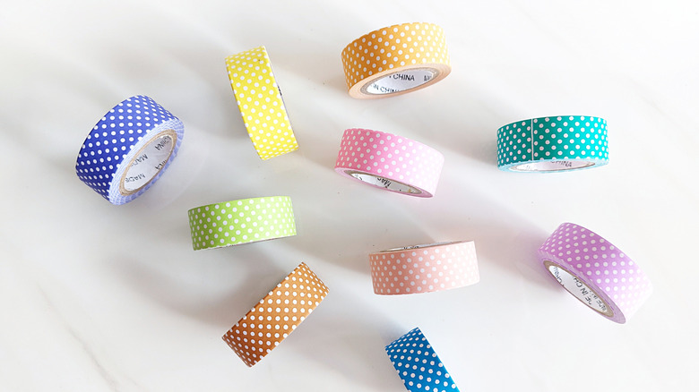 Washi tape collection with polka-dots