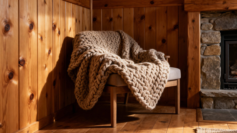 knotty pine paneling