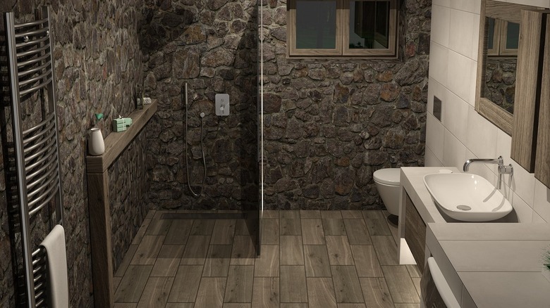 attractive wood look tile base